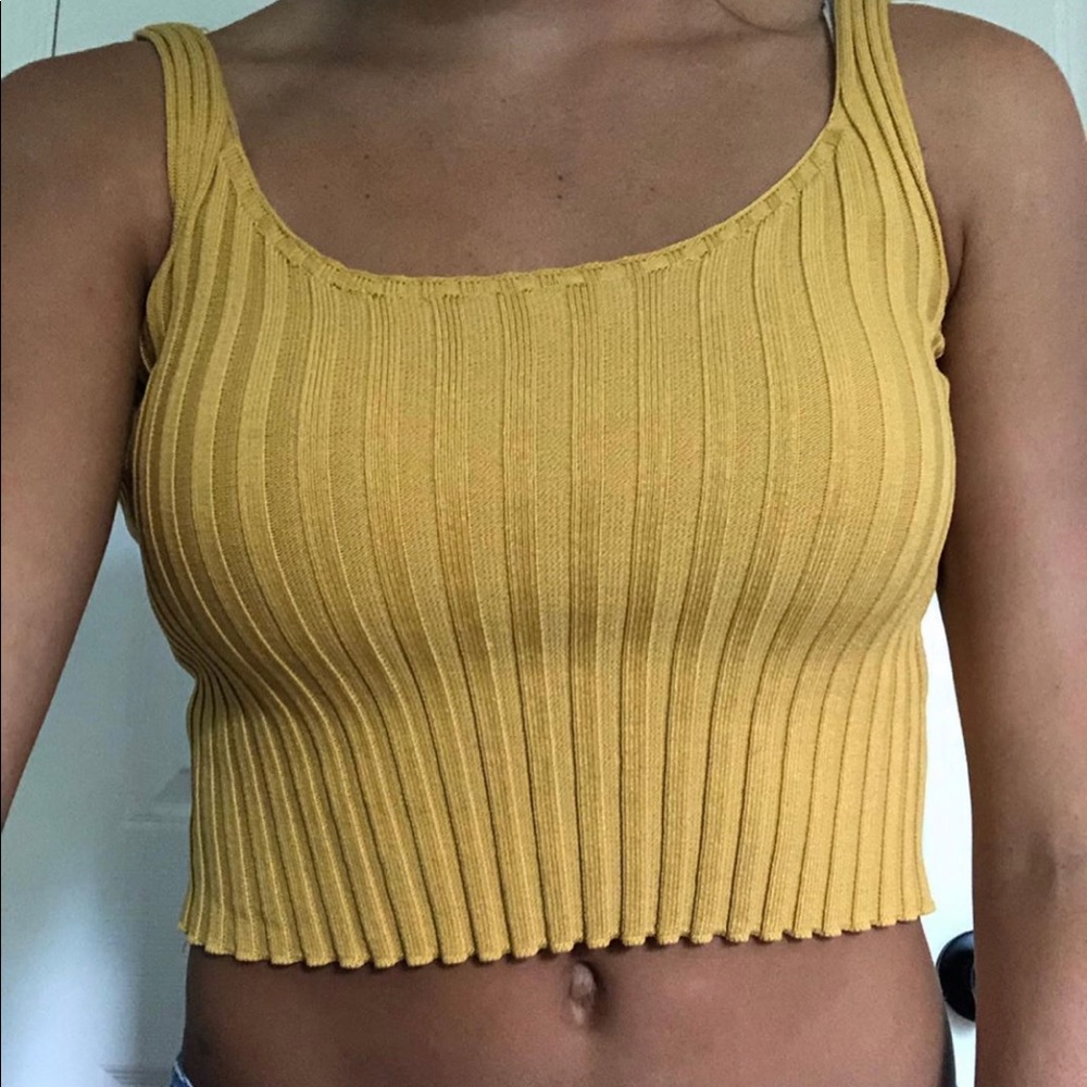 yellow crop top